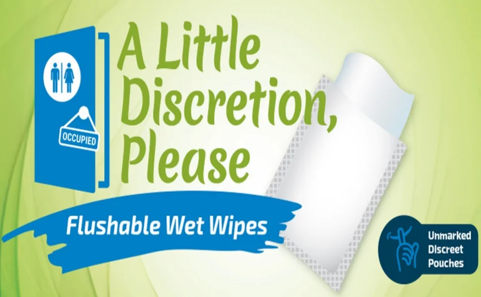 A Little Discretion, Please | Individually Wrapped Flushable Wipes For Adults in Discreet Unmarked Packaging | Unscented, Septic and Sewer Safe | Travel Wipes, Individual Wipes Biodegradable (30 Ct) - flushable wipes for adults