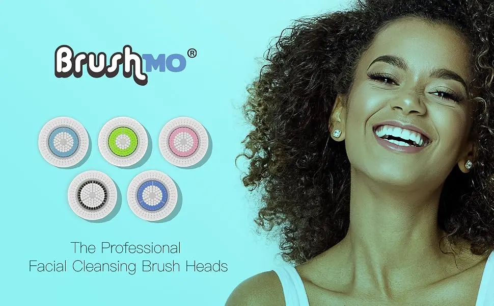 Brushmo Replacement Cleansing Brush Heads Compatible with Sensitive Face Brush Head, 4pack - Clarisonic facial brush head brushmo