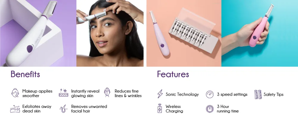 Michael Todd Beauty - Sonicsmooth Replacement Kit for At-Home Dermaplaning - 7 Replacement Safety Edges Only A11 - sonicsmooth