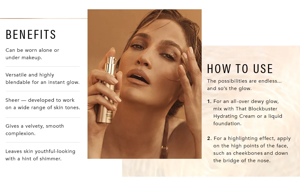 JLO BEAUTY That Star Filter in an Instant Complexion Booster, 1 fl. Oz Pink Champagne - complexion booster how to