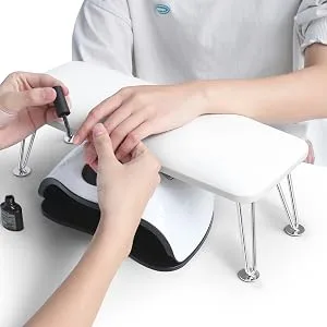 Big Nail Arm Rest, Soft Microfiber Leather Arm Rest for Nails Manicure Hand Rest Pillow Cushion for Nail Technicians, Anti-slip, Stable (White) - product information 11