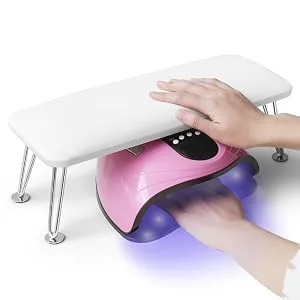 Big Nail Arm Rest, Soft Microfiber Leather Arm Rest for Nails Manicure Hand Rest Pillow Cushion for Nail Technicians, Anti-slip, Stable (White) - product information 15