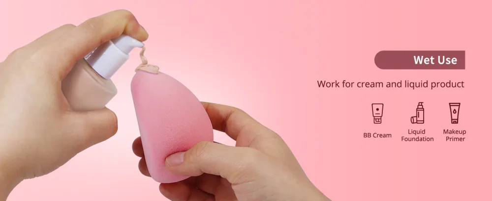 BEAKEY 2 Pcs Makeup Sponge Set, Foundation Blending Beauty Sponge, Flawless for Liquid, Cream, Foundation & Powder, Vertical Cut Makeup Sponges A-Pink - BEAKEY 2 Pcs Makeup Sponge Set, Foundation Blending Beauty Sponge, Flawless for Liquid, Cream,