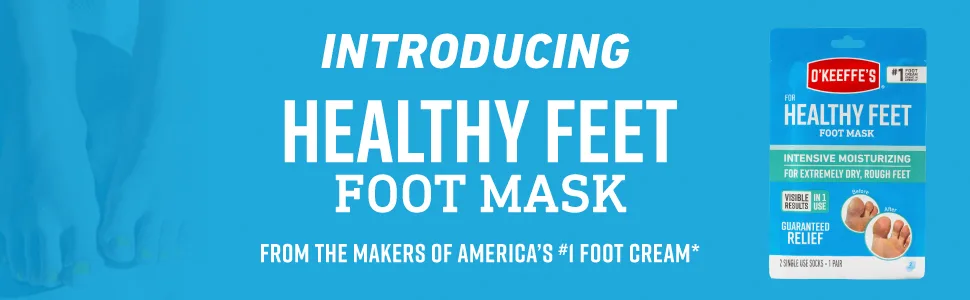 O'Keeffe's Healthy Feet Intensive Moisturizing Foot Mask, One Pair Single-Use Socks, (Pack of 2) 2 Pack - product information 2