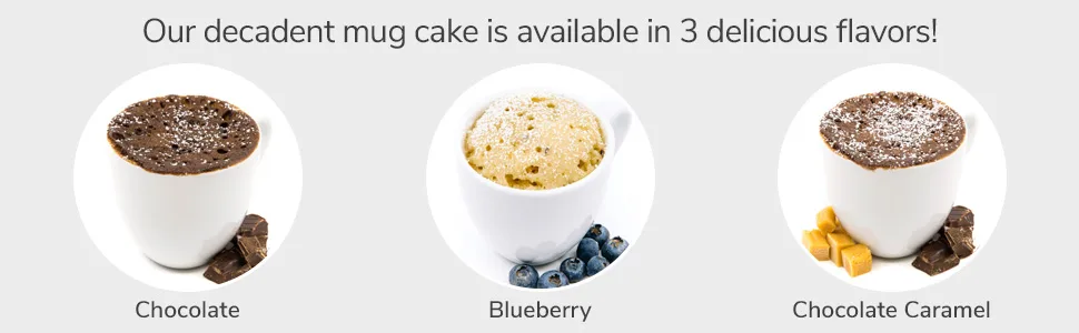 WonderSlim Protein Mug Cake, Chocolate Caramel, 15g Protein, 4g Sugar, 6g Fiber (7ct) - our decadent mug cake is available in 3 three delicious flavors blueberry chocolate caramel sweets