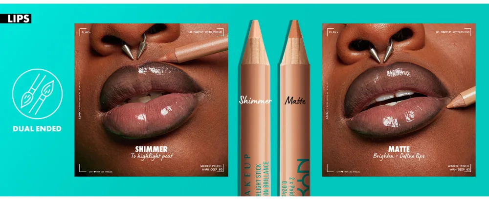 NYX PROFESSIONAL MAKEUP Wonder Pencil, Multi-Use Micro Highlighter & Concealer Stick - Light 01 Light - wonder pencil contour highlight face shaping pencil