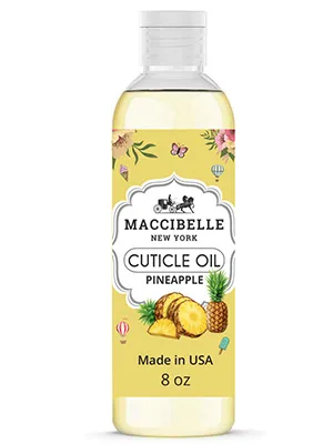 Maccibelle Cuticle Oil 0.5 oz for Dry Cracked Cuticles (Pineapple 8oz) - were