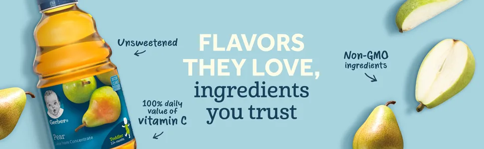 Gerber Juice, White Grape, 32 oz - Flavors they love, ingredients you trust.