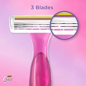 BIC Soleil Smooth Scented Women's Disposable Razor, Triple Blade, Moisture Strip for a Smooth Shave, 4 Count - Pack of 2 - soleil twilight blade head