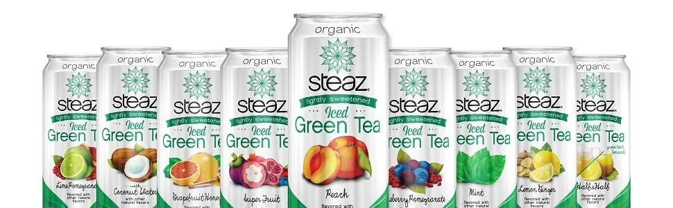 Steaz Organic Iced Green Tea Antioxidant Brew, 16 OZ (Pack of 12)(Super Fruit) - zasxaS