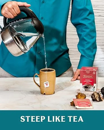 Teeccino Chicory Coffee Alternative  Chocolate Peppermint  Ground Herbal Coffee Thats Prebiotic, Caffeine Free & Acid Free, Light Roast, 11 Ounce - Steep Like Tea