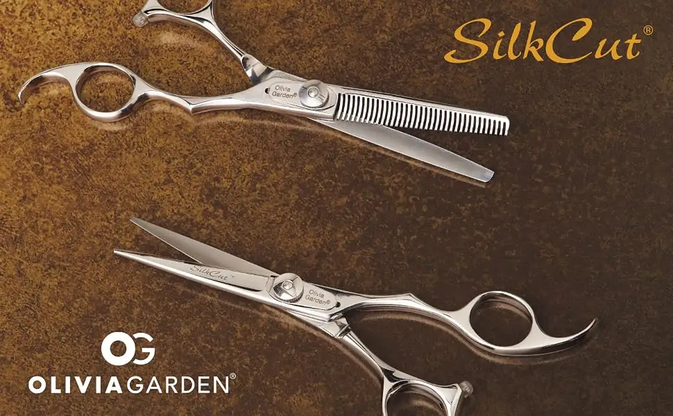 Olivia Garden SilkCut Professional Hairdressing Shear and Thinner Case 5.75" kit (SK-C02): SK-575, SK-T635 - SilkCut Shear Collection by Olivia Garden