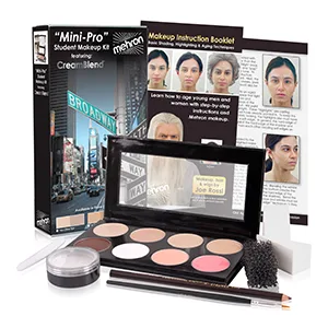 Mehron Makeup Mini-Pro Student Makeup Educational Kit (Fair/Olive) Fair Olive - Mehron Makeup Mini Pro Makeup Kit Fair/Olive