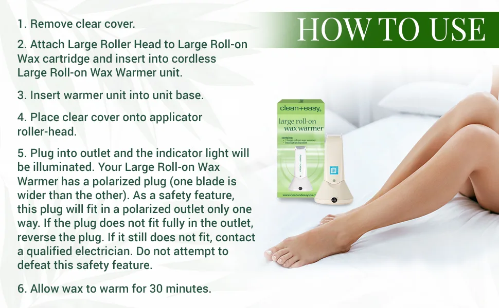 Clean + Easy Professional Waxing Spa System, Large Roll-on Wax Warmer, Unit Only (120V) Roll-on Warmer only - Clean + Easy Professional Waxing Spa System, Large Roll-on Wax Warmer, Unit Only (20V)