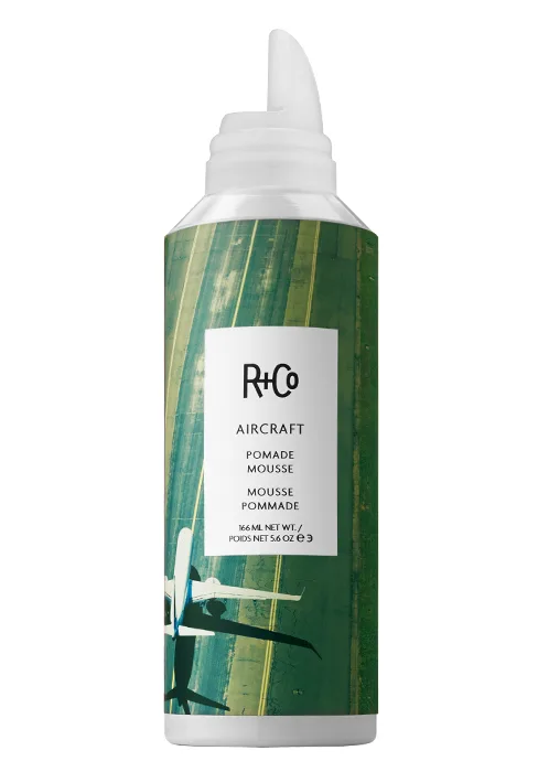 R+Co Chiffon Styling Mousse | Shapeable Body + Volume + Shine | Vegan + Cruelty-Free | 5.6 Oz - Aircraft Pomade Mousse