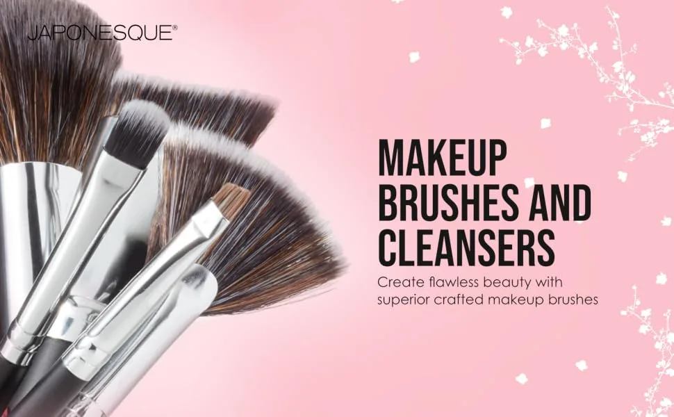 JAPONESQUE Makeup Brush and Sponge Cleanser Balm, Coconut Scented, Solid, Mess-Free Formula, Travel Friendly - japonesque, makeup brush and cleanser