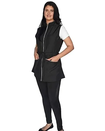 Betty Dain Alligator Hide Bleach-proof Multi Purpose Coloring/Styling Cape, Textured Surface, Secure Snap Closure at Neck, Generous Size, Machine Washable, Lightweight Polyester, Black, 45 x 60 - Chelsea vest