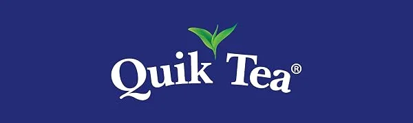 QuikTea Turmeric Ginger Chai Tea Latte - 10 Count Single Box - All Natural Preservative Free Authentic Instant Chai from Assam - Quik Tea, Logo, Banner, Instant Chai
