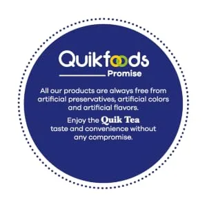 QuikTea Turmeric Ginger Chai Tea Latte - 10 Count Single Box - All Natural Preservative Free Authentic Instant Chai from Assam - Quikfoods Promise