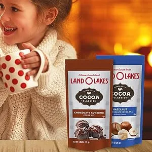 Land O'Lakes 7 Different Flavors Hot Cocoa Mix Gift Basket - 60 Pieces - Gift Box for Family, Friends, Her, Him - product information 2