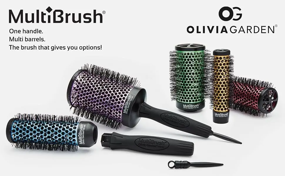 Olivia Garden MultiBrush Detachable Thermal Styling Hair Brush (not electrical) Handle - MultiBrush Detachable Barrel & Handle Collection by Olivia Garden