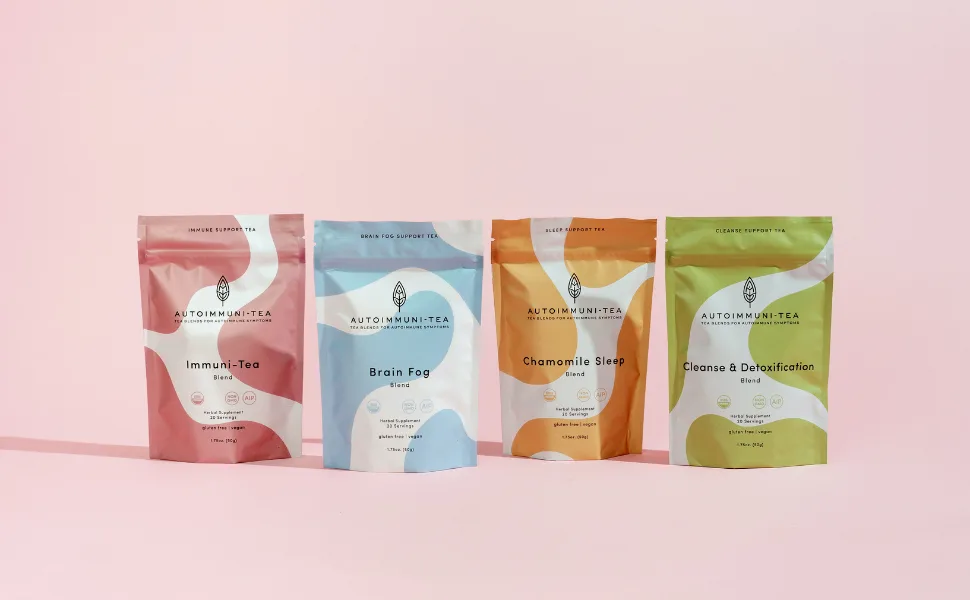 Digestive Tea for Leaky Gut & Stomach Calming Ease Licorice & Marshmallow Root for AIP Diet, Autoimmune Protocol, IBS, Diverticulitis, Paleo friendly - Organic Chamomile - autoimmune herbal tea supplement