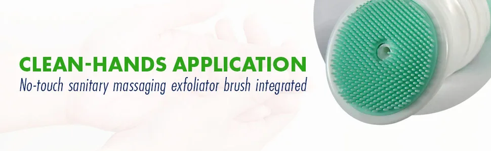 Arm & Hammer Heels & Feet Moisturizing Scrub With Gentle Exfoliator - 1 Pack - Clean-Hands Application No-touch sanitary massaging exfoliator brush integrated