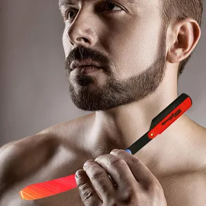 G4 Professional Straight Edge Razor for Men with 100-Pack Replaceable Derby Blades Barber Single Blade Shaving Razor -navajas para barbero Golden - razor with blades