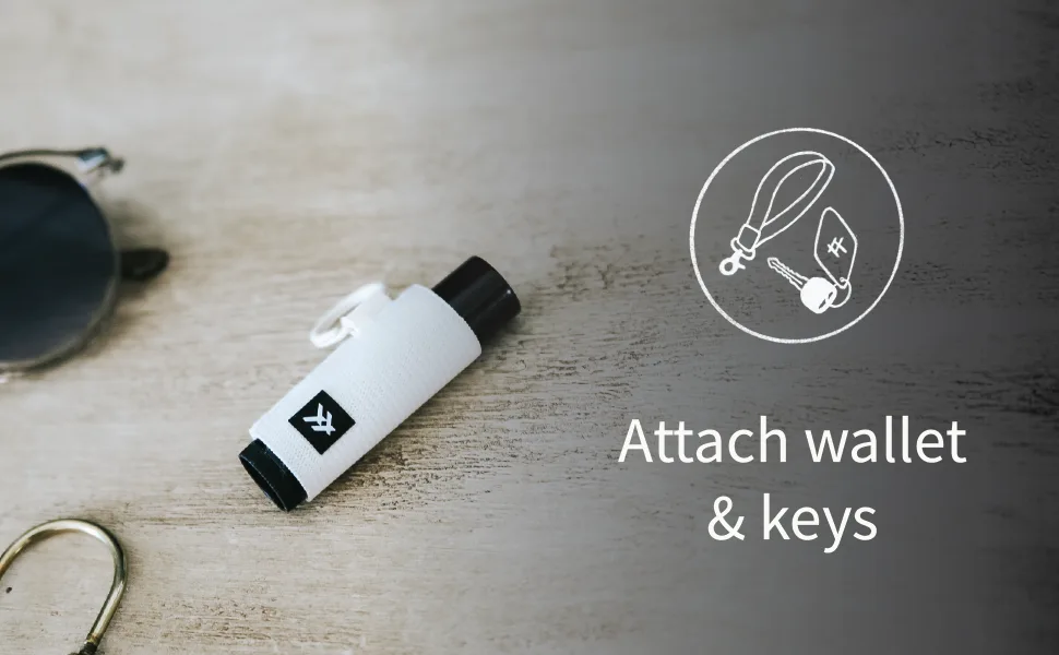Cute Elastic Lip Balm Holder Keychain | Cool Lip Balm Sleeve for Men & Women (Off White) | Thread Wallets - Lip Balm Holder