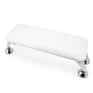 Big Nail Arm Rest Cushion for Fingernails Toenails Use, Professional Nail Table Armrest Manicure Hand Pillow Nail Tech Use, Microfiber Leather Material (White) - nail arm rest