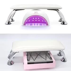Big Nail Arm Rest Cushion for Fingernails Toenails Use, Professional Nail Table Armrest Manicure Hand Pillow Nail Tech Use, Microfiber Leather Material (White) - nail armrest