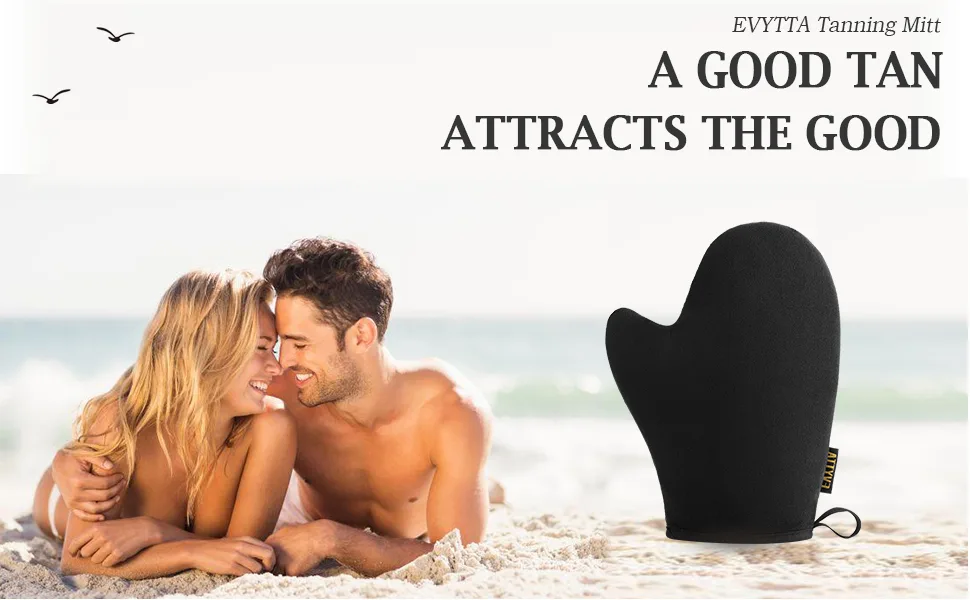 Tanning Mitts Self Tanner Mitt Applicator, EVYTTA Self Tanning Mitt Applicator Self Tan Mitt Applicator, Tanning Glove for Self Tan Mit Self Tanner Mit, Sunless Tanner Mitt Self Tanner Glove Black Glove - tanning mitt applicator tanning gloves self tanner mit self tanner glove fake tan mitt tanner mitt