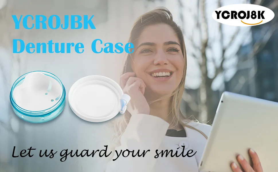 Denture Case, Definitely No-Leak Denture Bath Box for Traveling Perfectly, Denture Cup with Strainer & Magnetic Mirror,Completely Clean Care for Retainer, Mouth Guard, & Denture(PINK) - Denture Baths