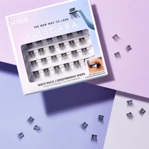 KISS Falscara False Eyelash Special Edition Starter Kit with Overnighter, Bond & Seal, Applicator, Remover, & 24 Lengthening Lash Wisps - image