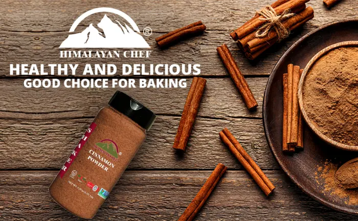 Himalayan Chef Organic Cinnamon Powder, Free from additives & Artificial Dyes, Non GMO & Gluten Free, Unique Cinnamon Powder Shaker 5.29 Oz Plastic Shaker - cinnamon powder