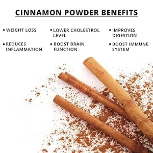 Himalayan Chef Organic Cinnamon Powder, Free from additives & Artificial Dyes, Non GMO & Gluten Free, Unique Cinnamon Powder Shaker 5.29 Oz Plastic Shaker - cinnamon powder