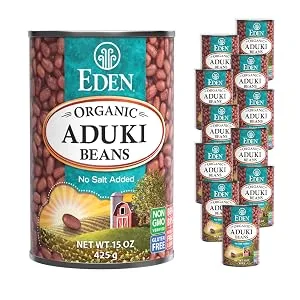 Eden Organic Aduki Beans, (Azuki, Adzuki), Non-GMO, No Salt Added, Red Beans, Macrobiotic, 15 oz. Can (12-Pack Case) - aduki