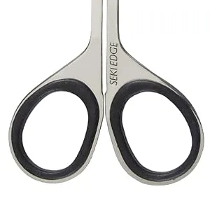 SEKI EDGE SS-907- Stainless Steel Make-up Scissors - rubber finger inserts
