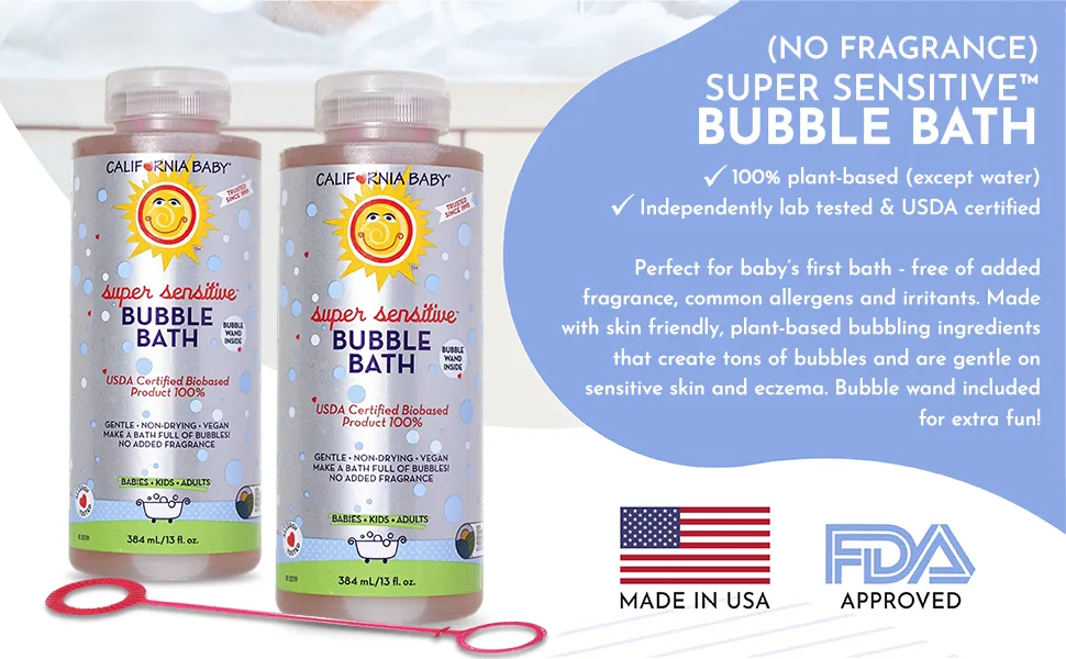 California Baby Super Sensitive Bubble Bath - 13oz - Super Sensitive (No Fragrance) Bubble Bath