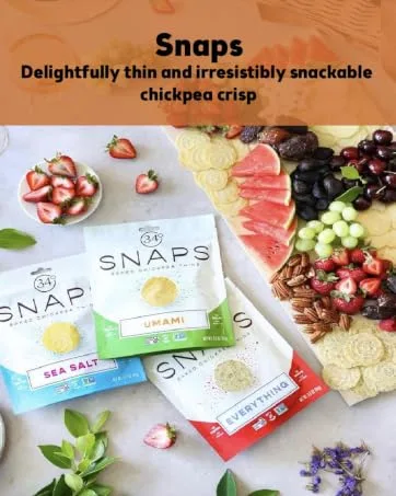 34 Degrees Crisps | Cracked Pepper Crisps | Thin, Light & Crunchy Crisps, 6 Pack (4.5oz each) - Snaps