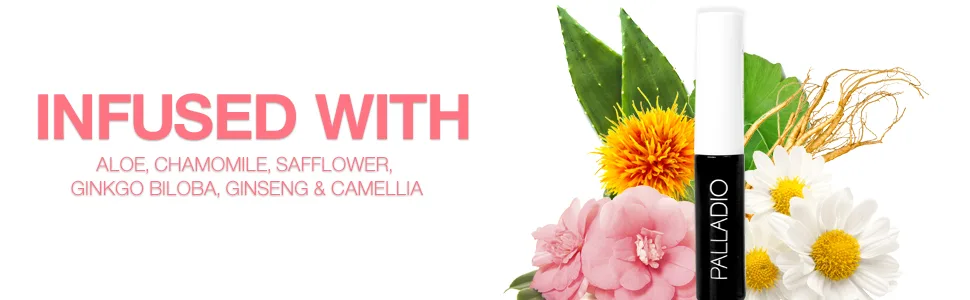 Palladio Eyeshadow Primer, Eliminates Creasing, Ensures Maximum Shadow Vibrancy All Day Long, Enhanced with 5 Different Herbal Extracts, Instantly Vanishing Sheer Finish, Easy Application with Wand - palladio beauty eye shadow primer aloe chamomile safflower ginkbo biloba ginseng camellia
