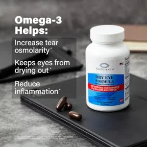 Dry Eye Formula Advanced Ocular Vitamin (90 ct.) - Omega-3 helps increase tear osmolarity, keeps eyes from drying out, reduce inflammation
