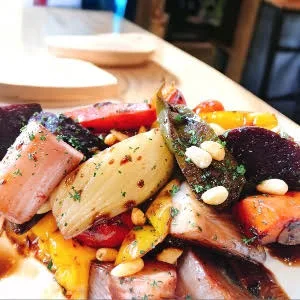Organic Balsamic Vinaigrette Salad Dressing, Dip & Marinade USDA Organic Certified Garlic Gold, Soy Free 8.44 fl oz - Grilled Vegetables with Balsamic Vinaigrette
