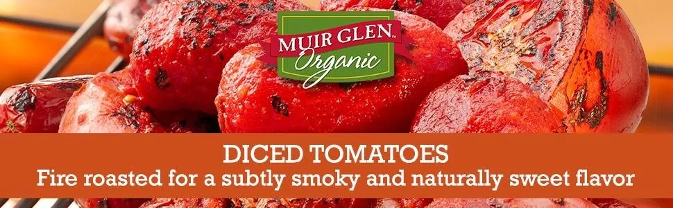 Muir Glen Organic Diced Fire Roasted Tomatoes, 14.5 oz (Pack of 4) - product information 1