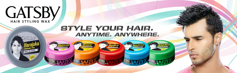 Gatsby Hair Styling Wax Matt & Hard 75g Grey - product information 1