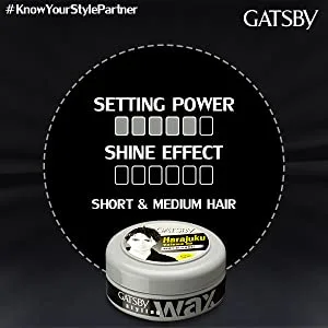 Gatsby Hair Styling Wax Matt & Hard 75g Grey - product information 5