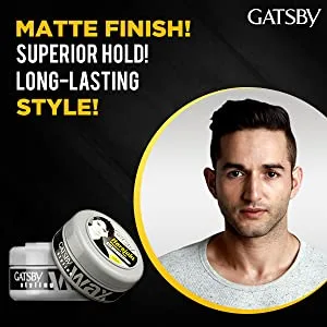 Gatsby Hair Styling Wax Matt & Hard 75g Grey - product information 7