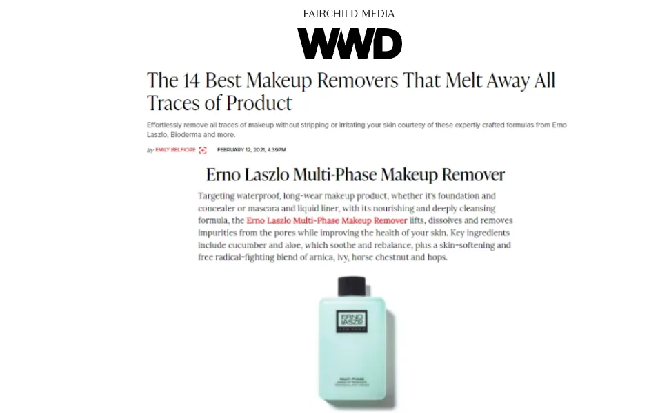 Erno Laszlo Multi-Phase Makeup Remover | Gently Removes Eye and Lip Makeup | Cleanses & Conditions Skin | 6.8 Fl Oz - WWD MUR