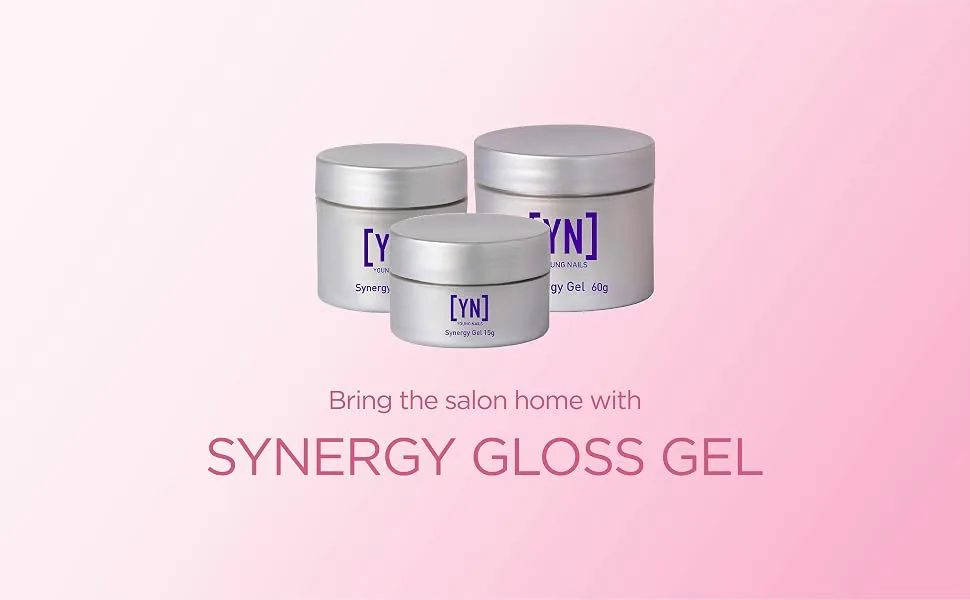 Young Nails Synergy Gloss Gel - Easy to Use Technologically Advanced Chain Entanglement. Build, Conceal, Sculpt, & Gloss - Available in 15 gram, 30 gram, & 60 gram size options 15 Gram Clear - Synergy Concealer Gel