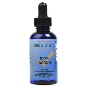 Good State | Ionic Boron | Natural | Liquid Concentrate | Nano Sized Mineral Technology | Professional Grade | 10 Drops Equals 1 mg | 1.6 Fl oz Bottle - Boron Ultra Concentrate 2 fluid ounces